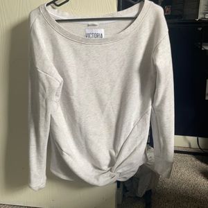 Grey off shoulder sweatshirt